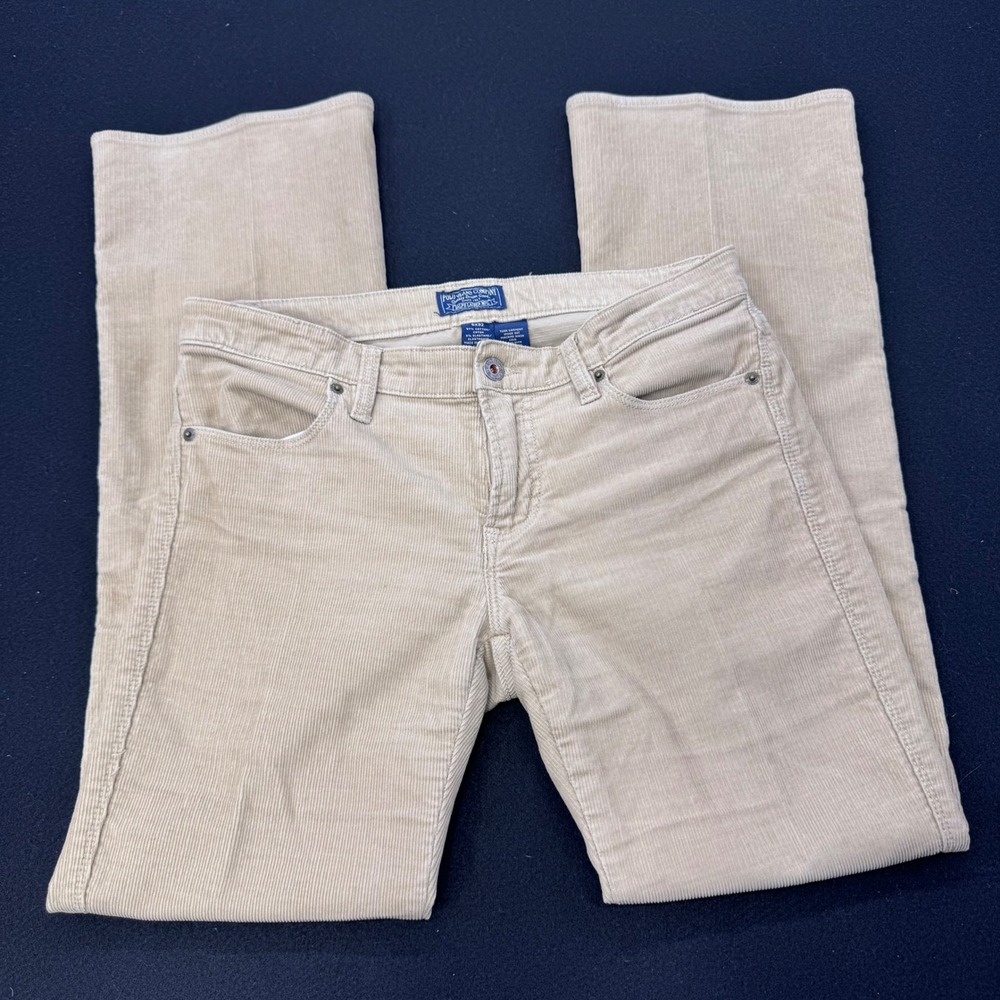Polo Jeans Co Ralph Lauren Beige Corduroy Pants Women 6x32 Straight Leg Tan